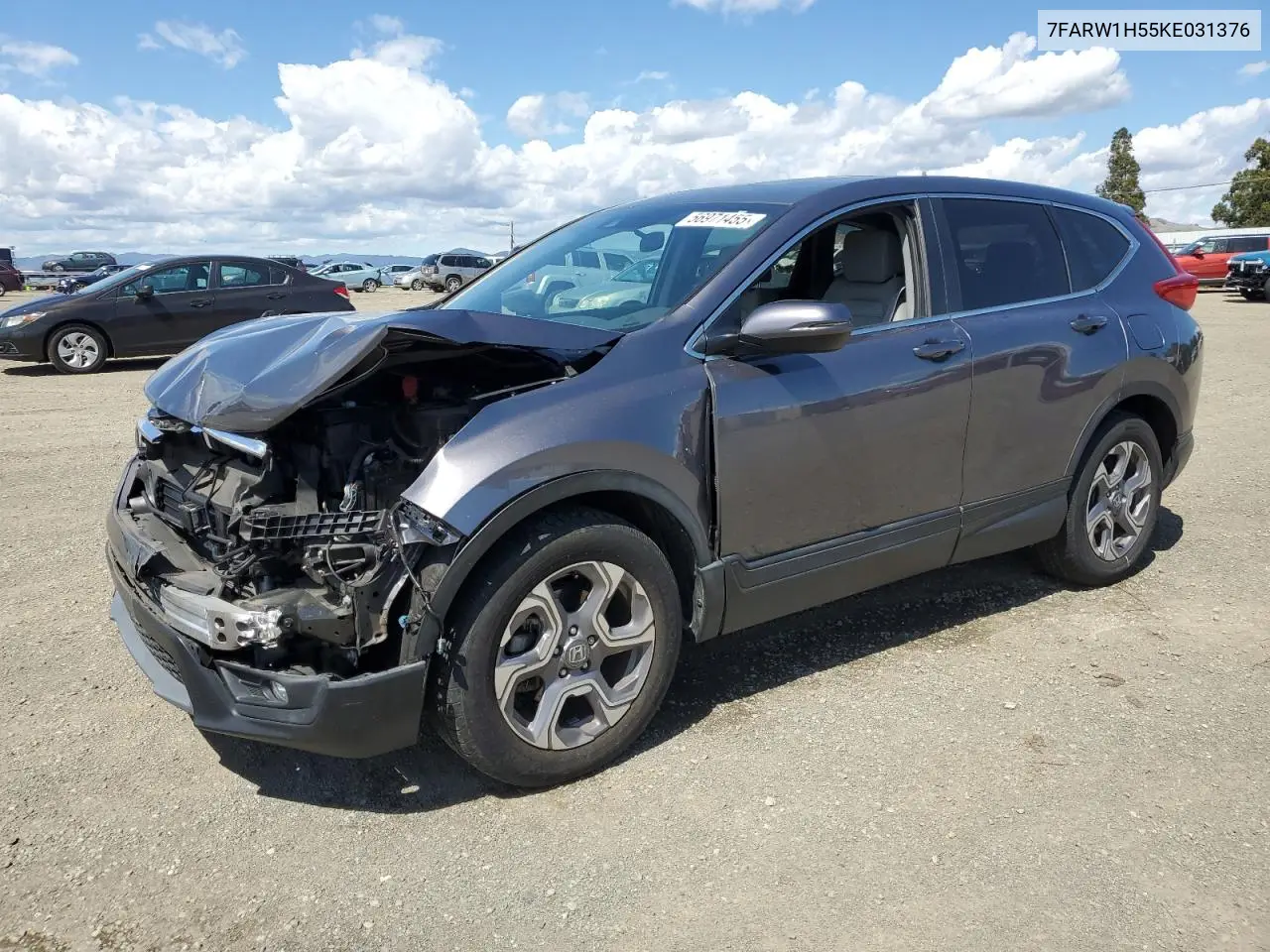 2019 Honda Cr-V Ex VIN: 7FARW1H55KE031376 Lot: 56971455