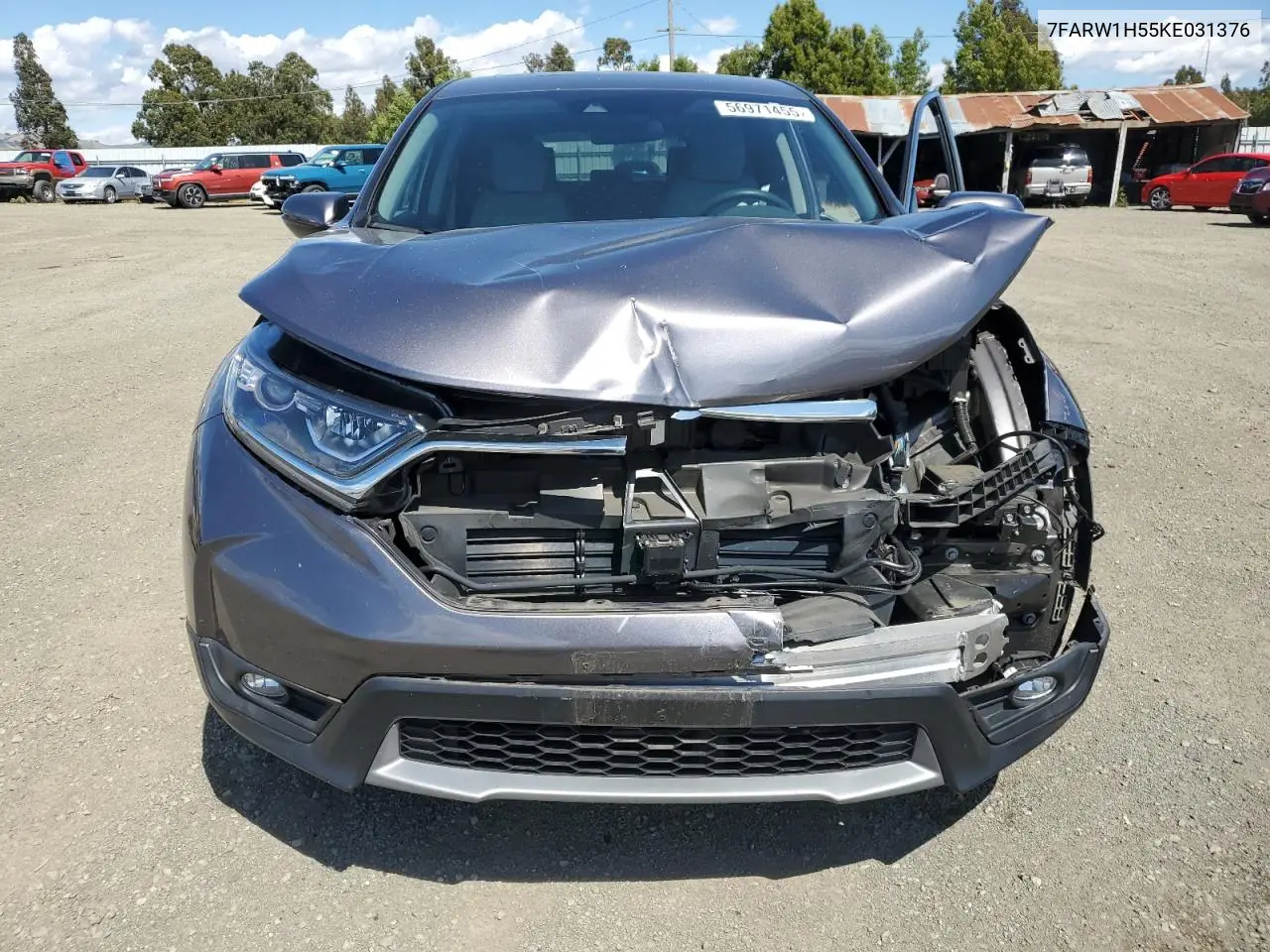 2019 Honda Cr-V Ex VIN: 7FARW1H55KE031376 Lot: 56971455