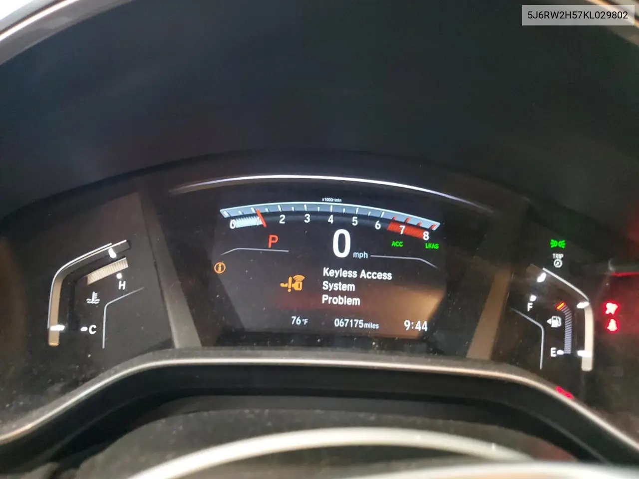 2019 Honda Cr-V Ex VIN: 5J6RW2H57KL029802 Lot: 57026645