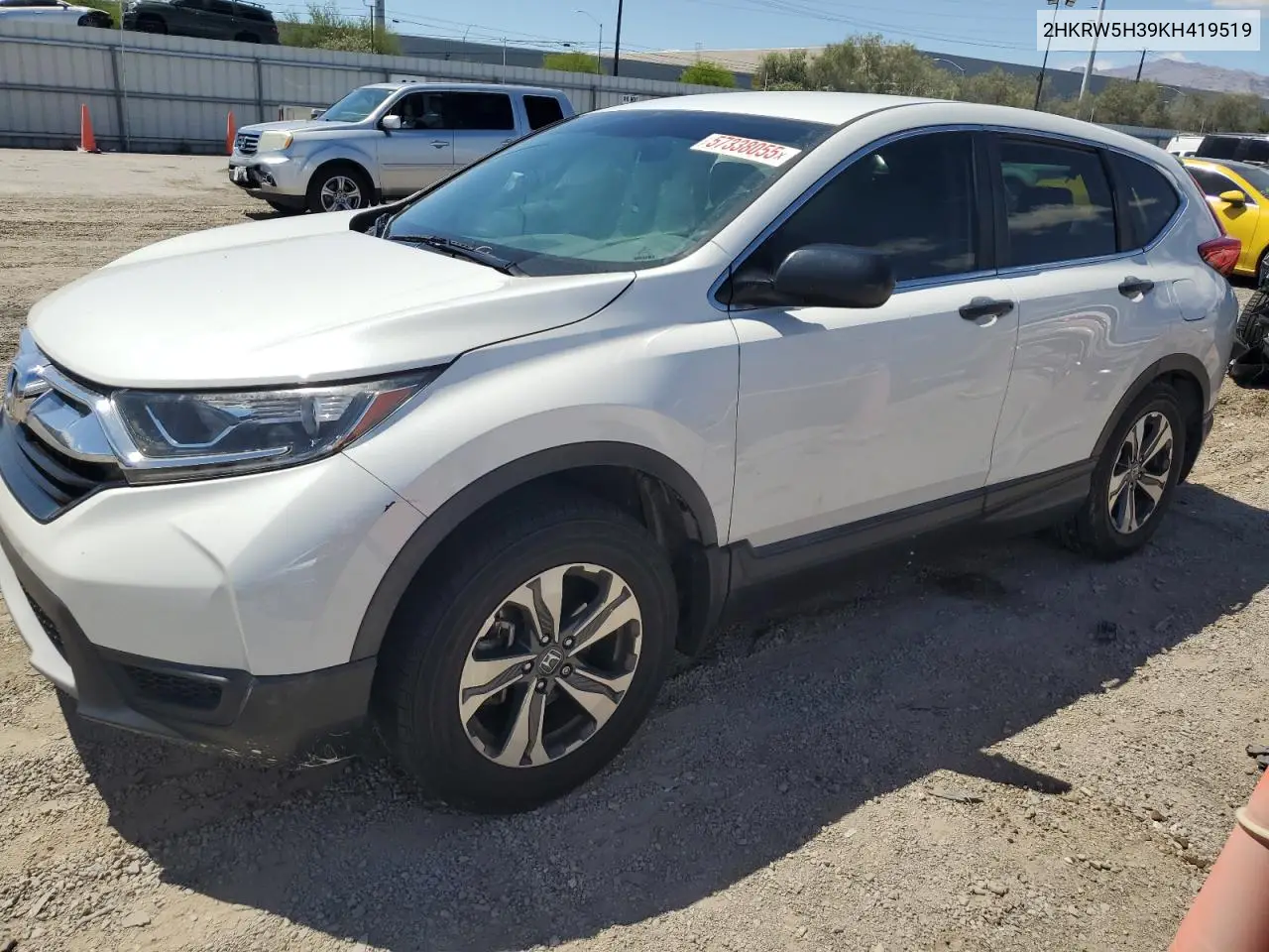 2hkrw5h39kh419519 2HKRW5H39KH419519 2019 Honda Cr-V Lx