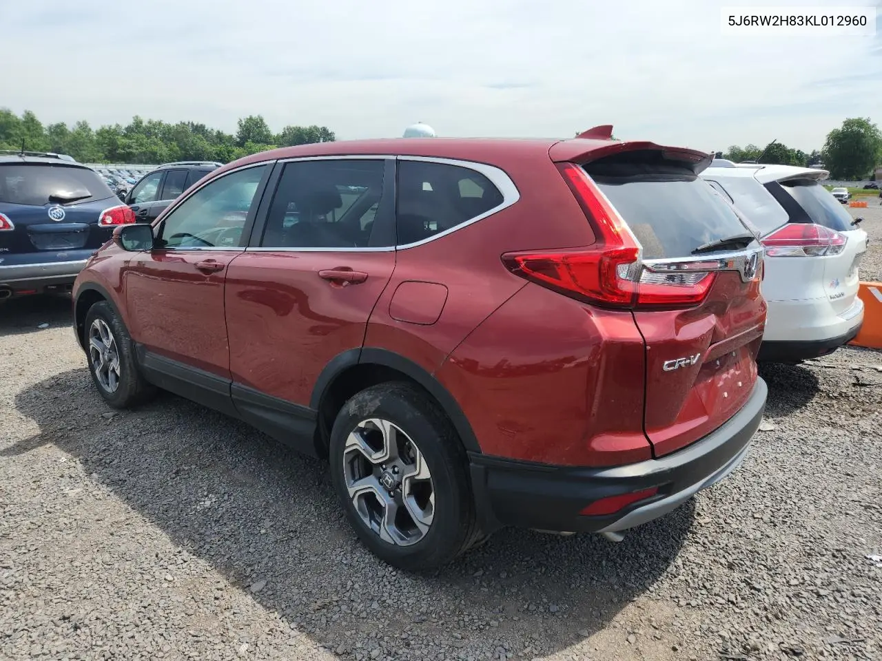2019 Honda Cr-V Exl VIN: 5J6RW2H83KL012960 Lot: 59932435
