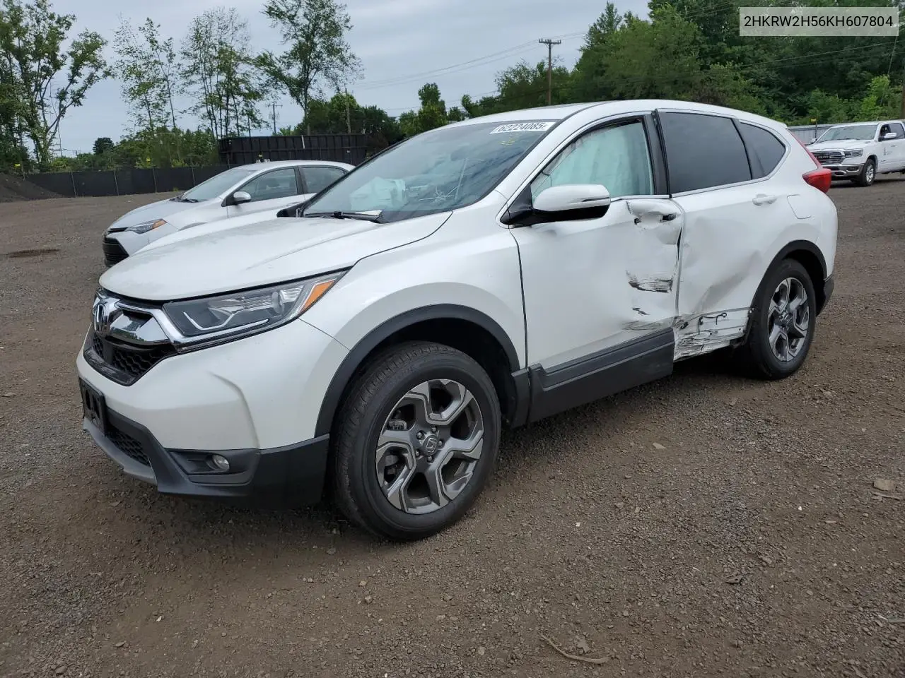 2019 Honda Cr-V Ex VIN: 2HKRW2H56KH607804 Lot: 62224085