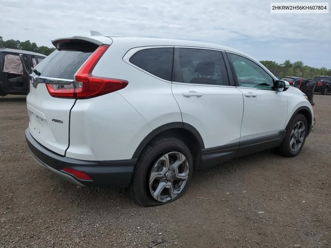 2019 Honda Cr-V Ex VIN: 2HKRW2H56KH607804 Lot: 62224085