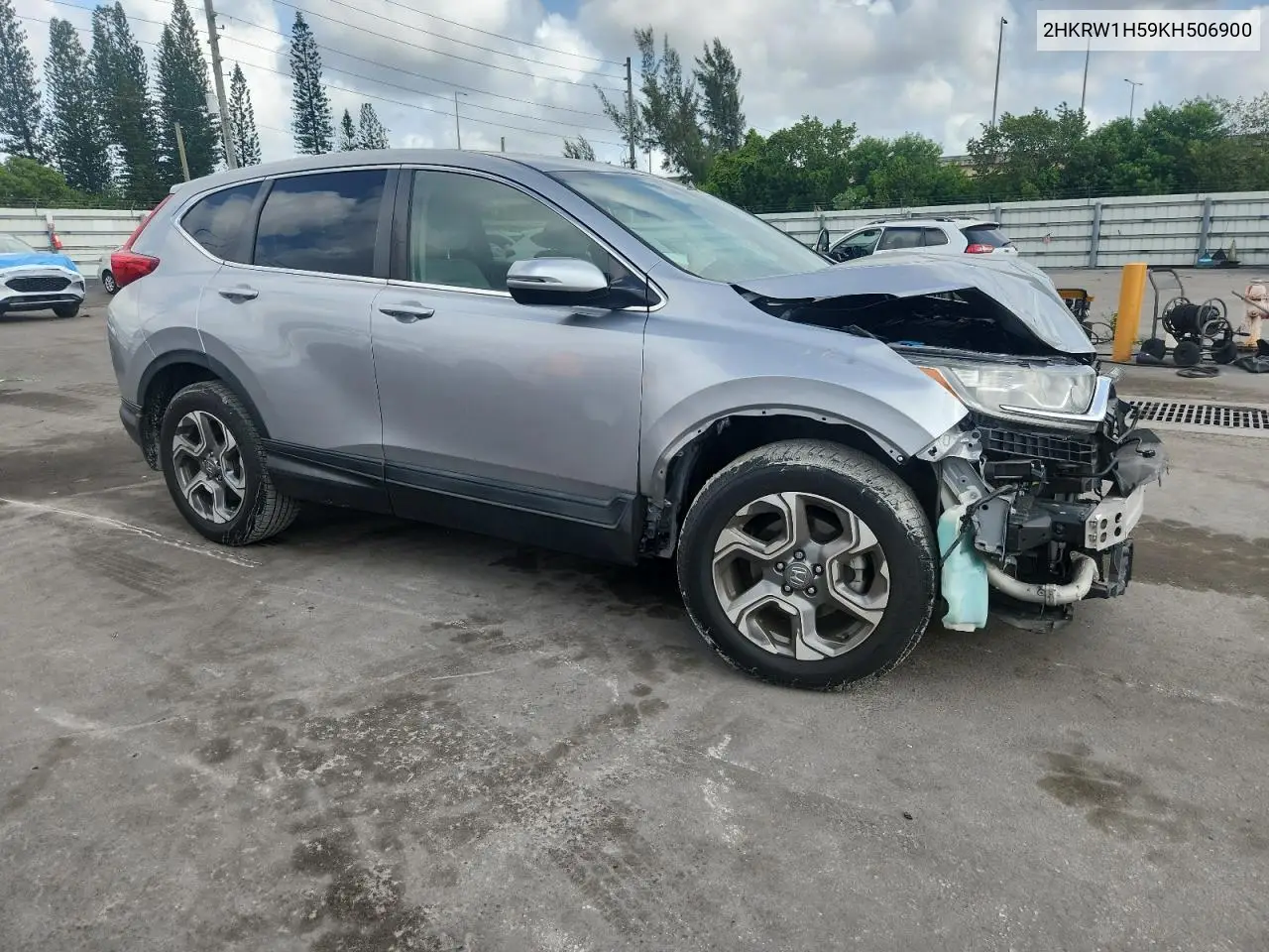 2019 Honda Cr-V Ex VIN: 2HKRW1H59KH506900 Lot: 62832055