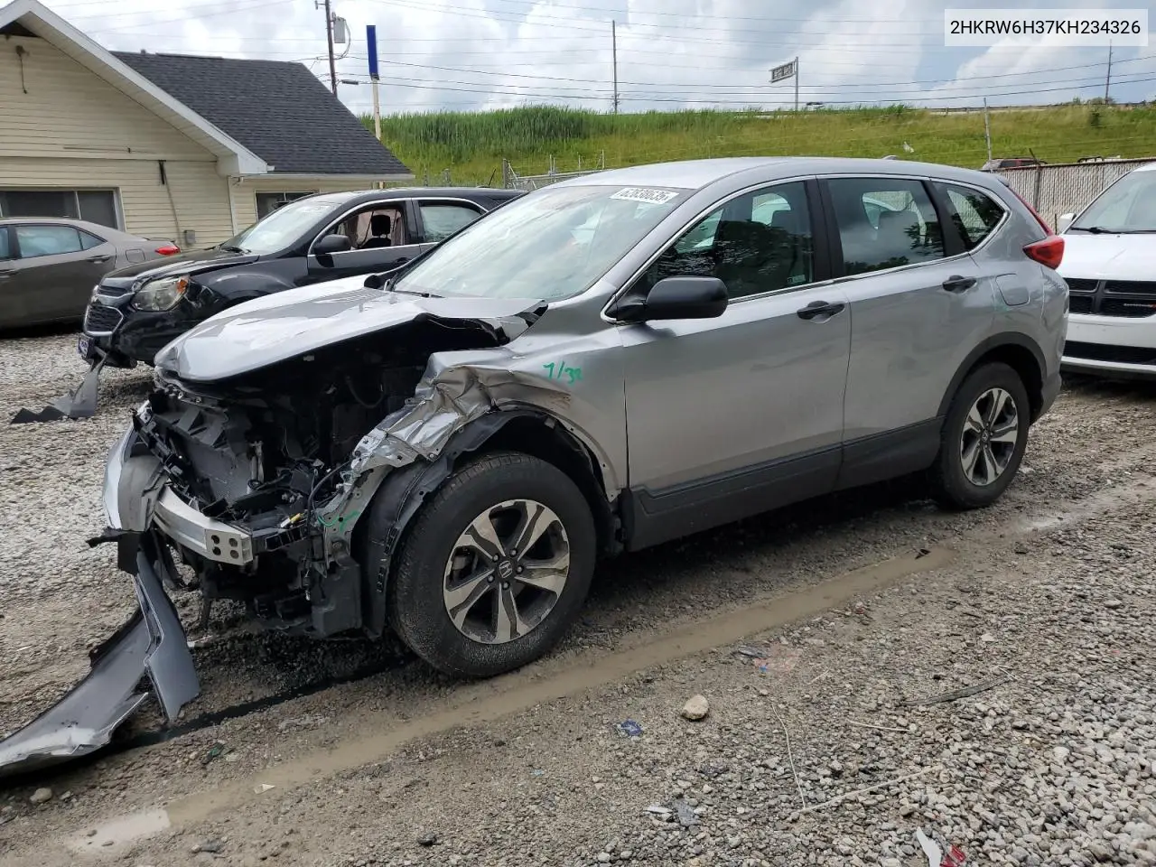 2019 Honda Cr-V Lx VIN: 2HKRW6H37KH234326 Lot: 62838635