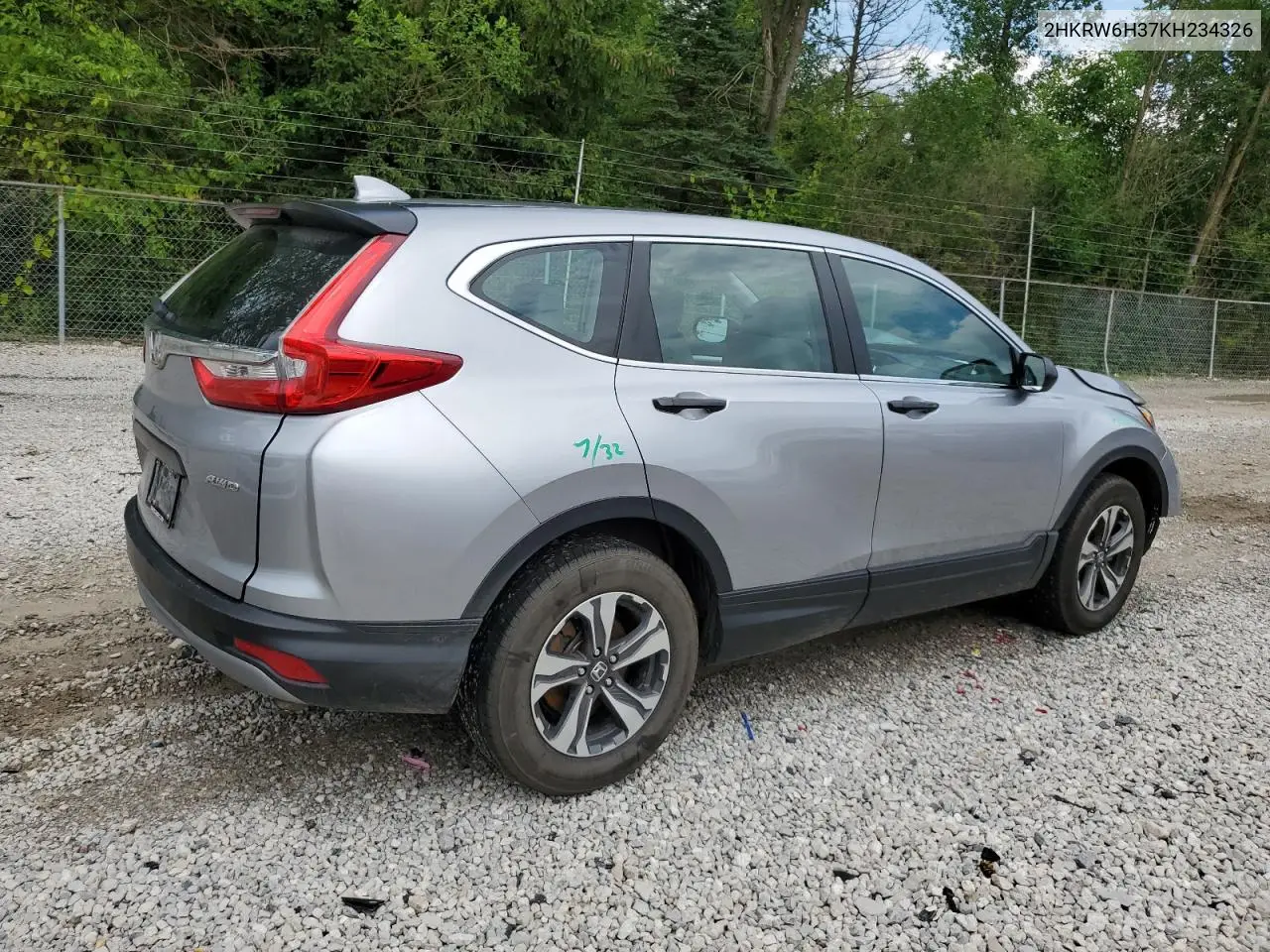 2019 Honda Cr-V Lx VIN: 2HKRW6H37KH234326 Lot: 62838635