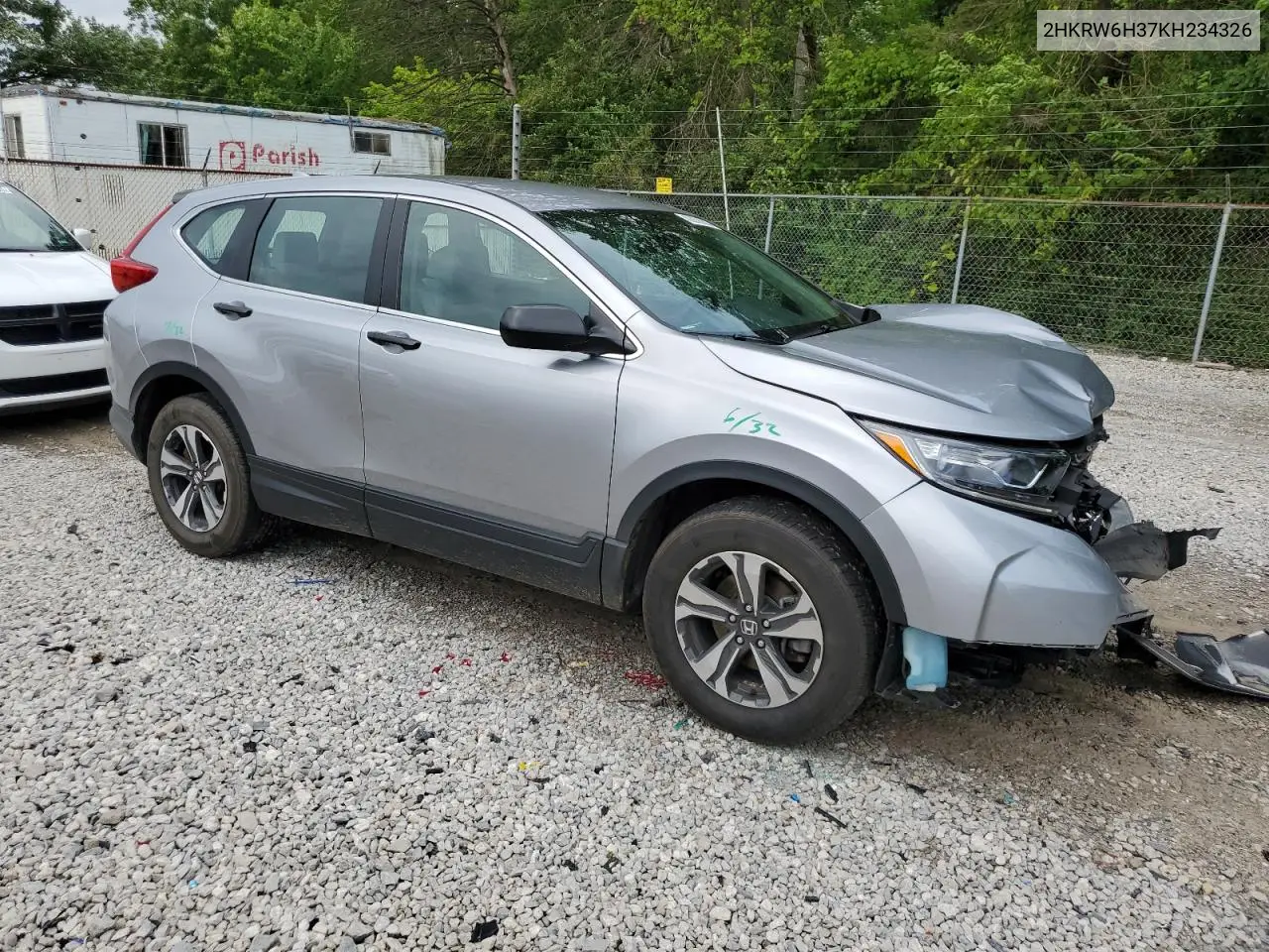 2019 Honda Cr-V Lx VIN: 2HKRW6H37KH234326 Lot: 62838635
