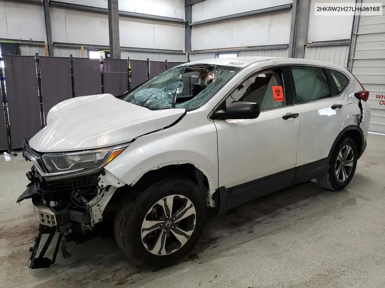 2020 Honda Cr-V Lx VIN: 2HKRW2H27LH636168 Lot: 55423895