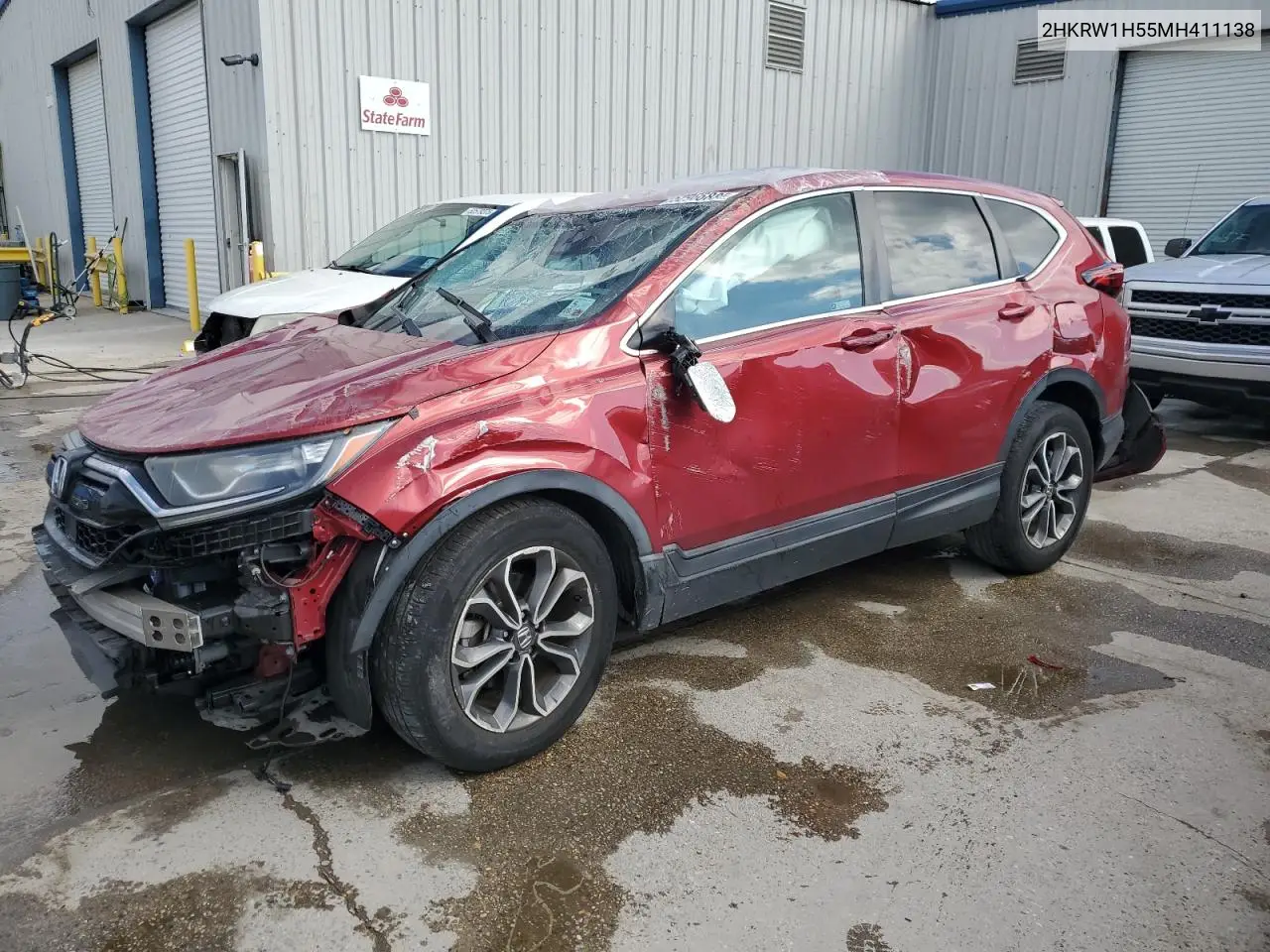 2021 Honda Cr-V Ex VIN: 2HKRW1H55MH411138 Lot: 52966885