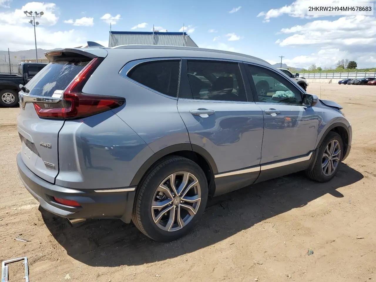 2021 Honda Cr-V Touring VIN: 2HKRW2H94MH678683 Lot: 56994485