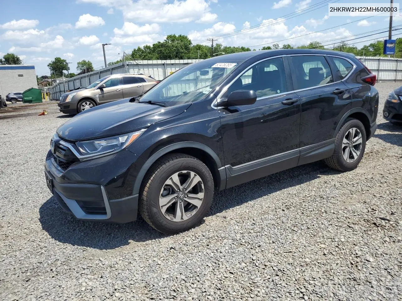 2021 Honda Cr-V Lx VIN: 2HKRW2H22MH600003 Lot: 62426265