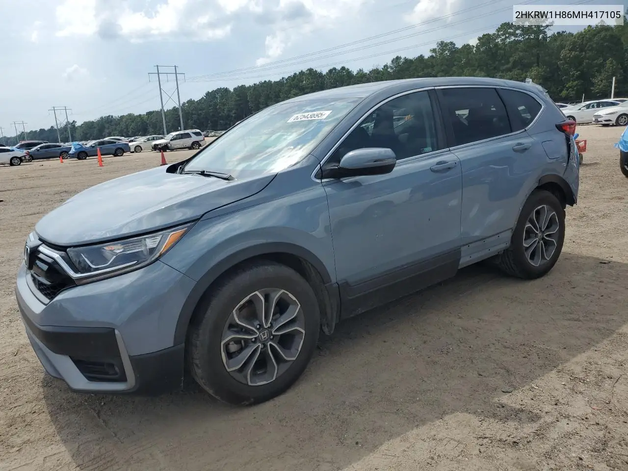 2021 Honda Cr-V Exl VIN: 2HKRW1H86MH417105 Lot: 62543695
