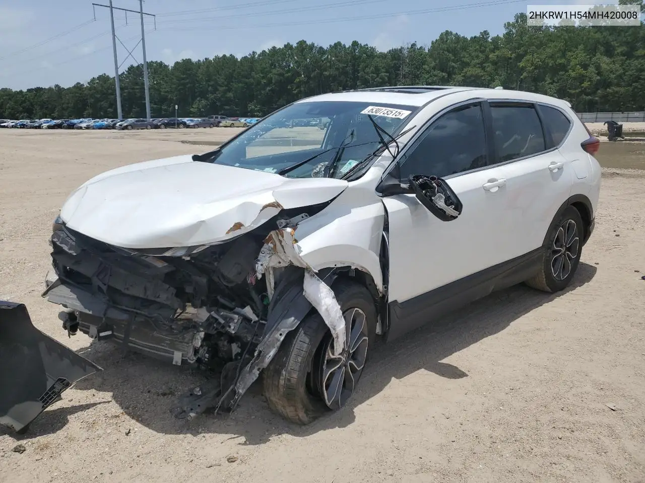 2021 Honda Cr-V Ex VIN: 2HKRW1H54MH420008 Lot: 63073515