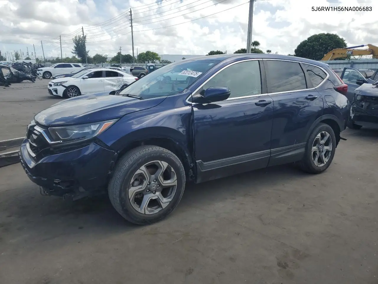 2022 Honda Cr-V Ex VIN: 5J6RW1H56NA006683 Lot: 62012475