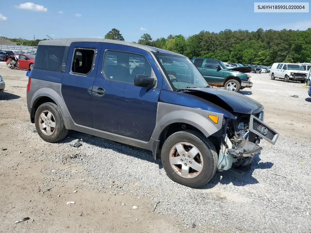 2003 Honda Element Ex VIN: 5J6YH18593L020004 Lot: 53455205