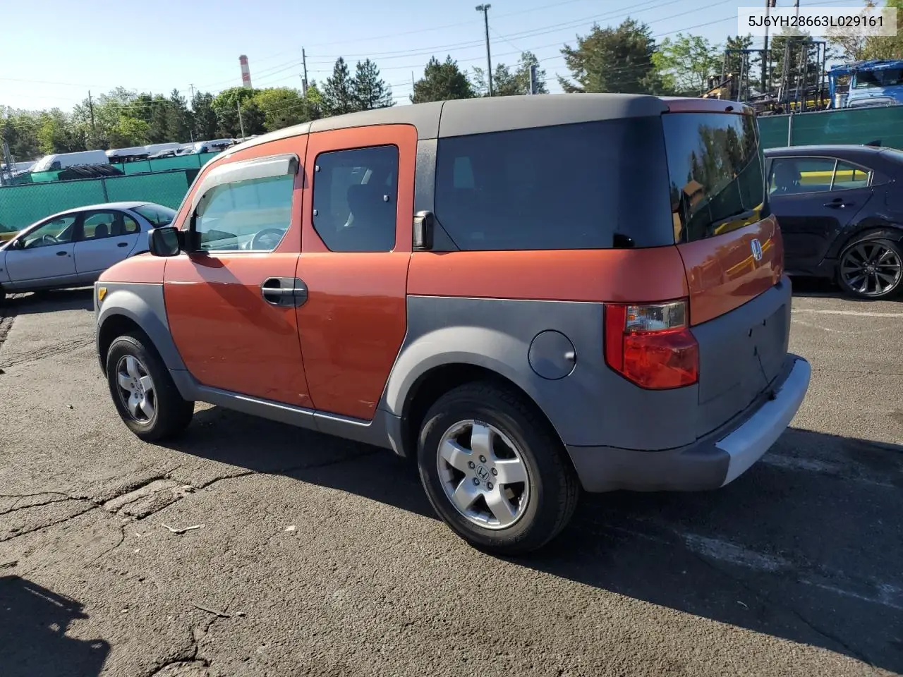 2003 Honda Element Ex VIN: 5J6YH28663L029161 Lot: 56769325