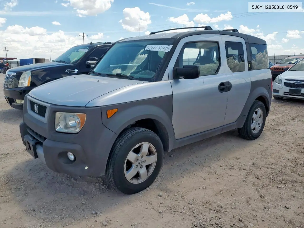 2003 Honda Element Ex VIN: 5J6YH28503L018549 Lot: 62173245