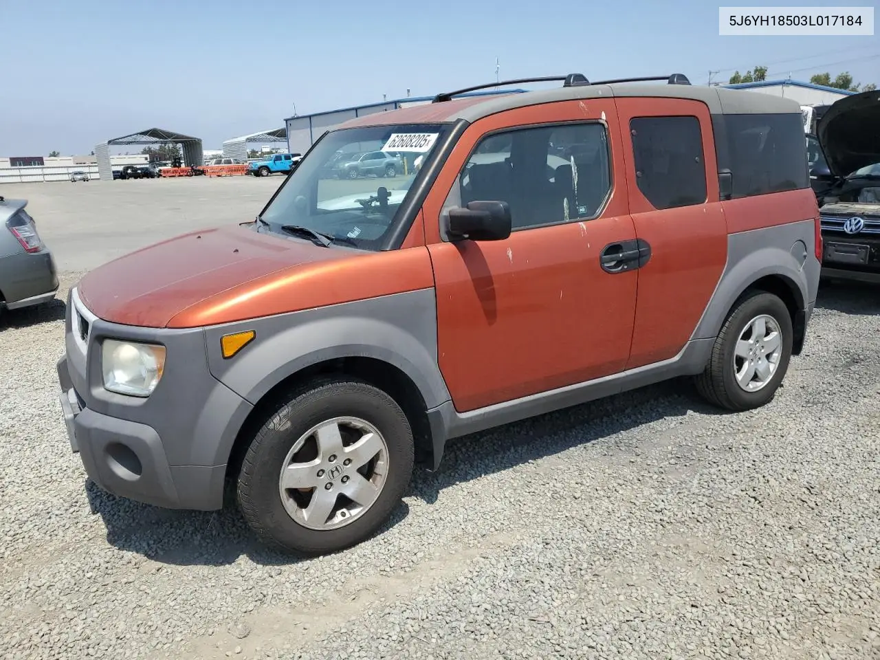 2003 Honda Element Ex VIN: 5J6YH18503L017184 Lot: 62608205
