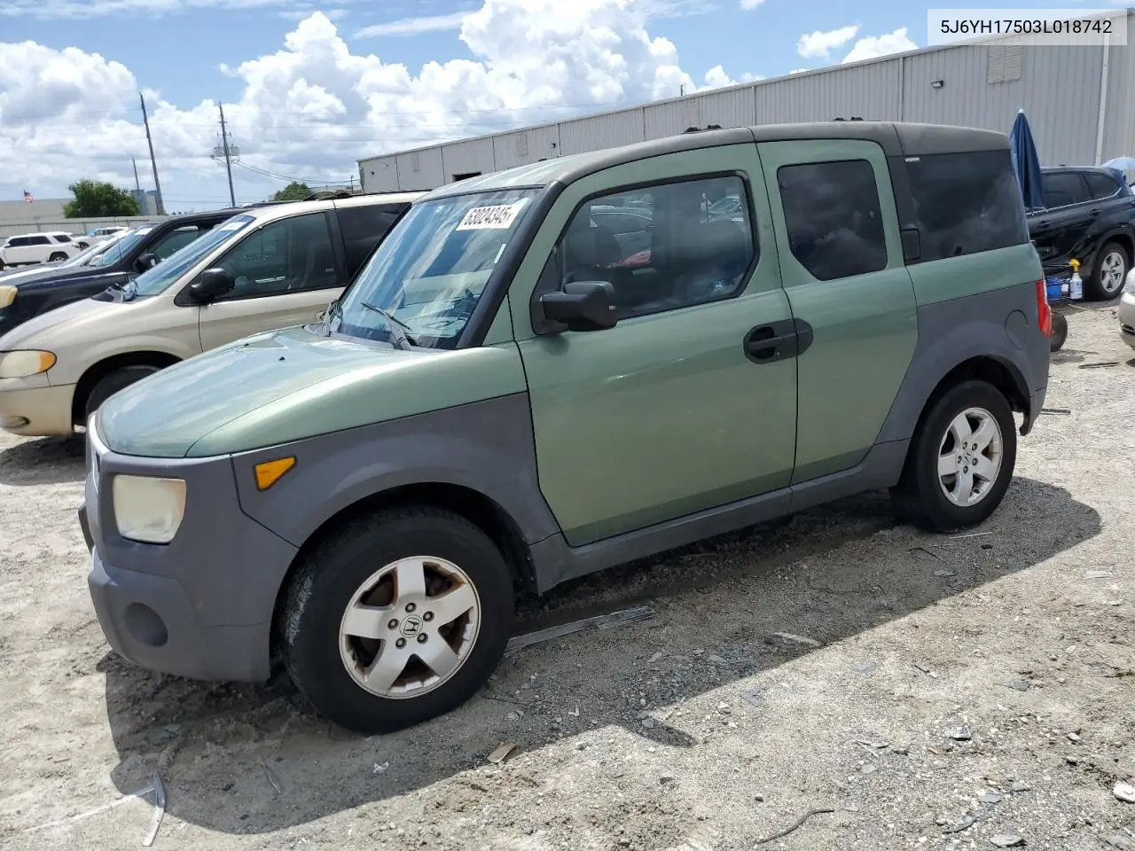 2003 Honda Element Ex VIN: 5J6YH17503L018742 Lot: 63024345