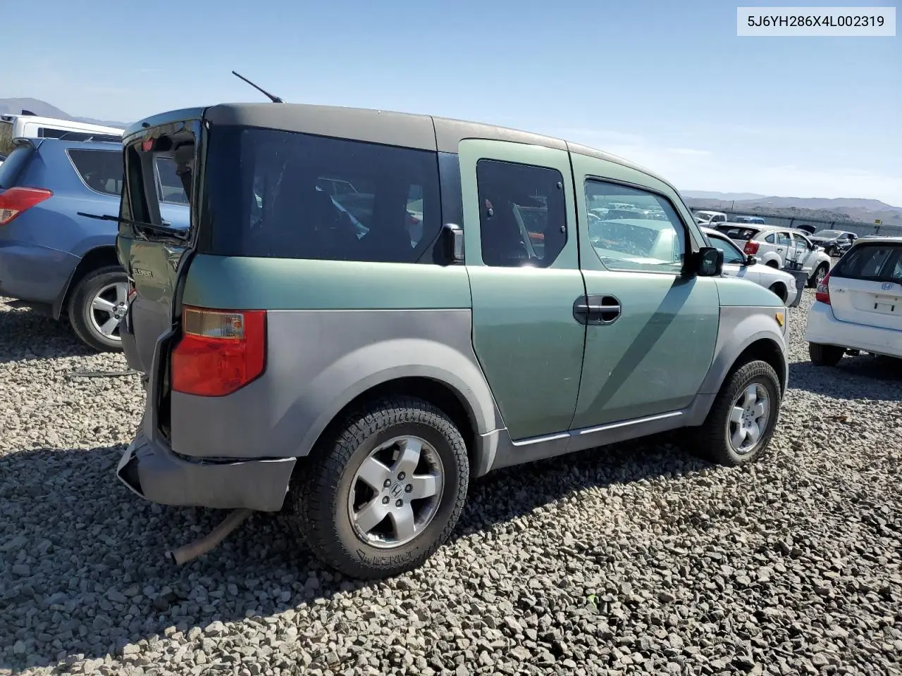 2004 Honda Element Ex VIN: 5J6YH286X4L002319 Lot: 62133245