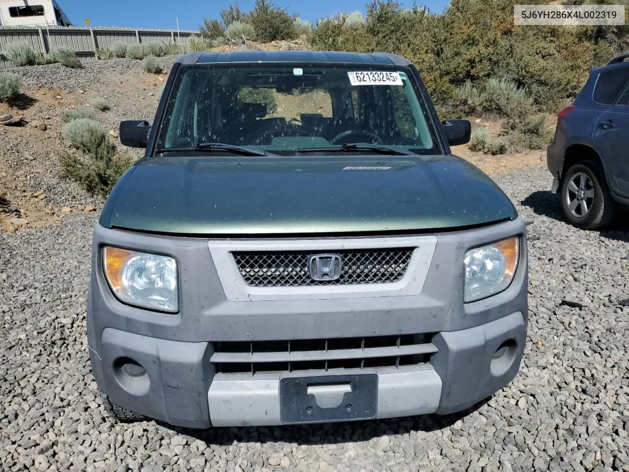 2004 Honda Element Ex VIN: 5J6YH286X4L002319 Lot: 62133245
