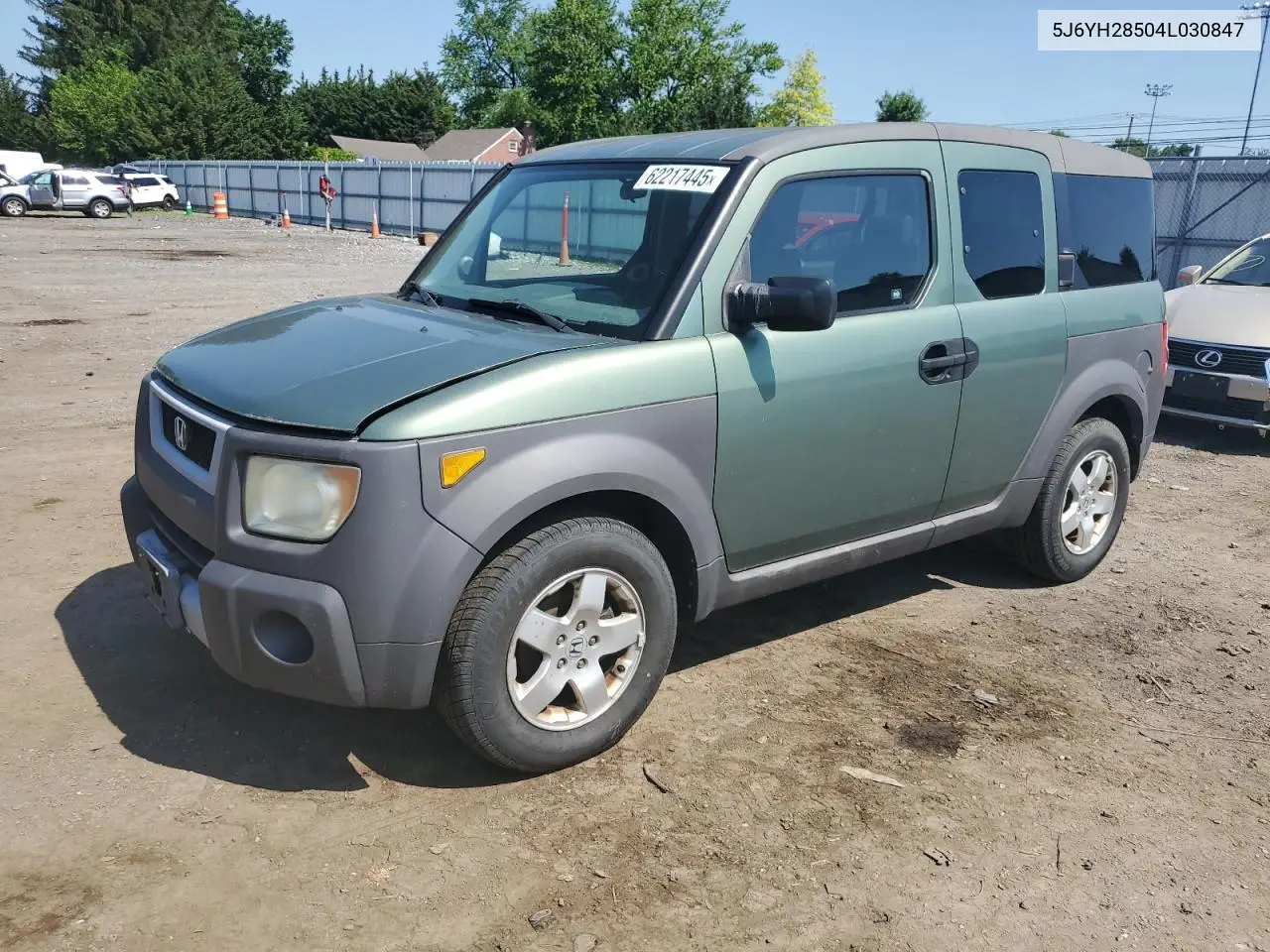 2004 Honda Element Ex VIN: 5J6YH28504L030847 Lot: 62217445