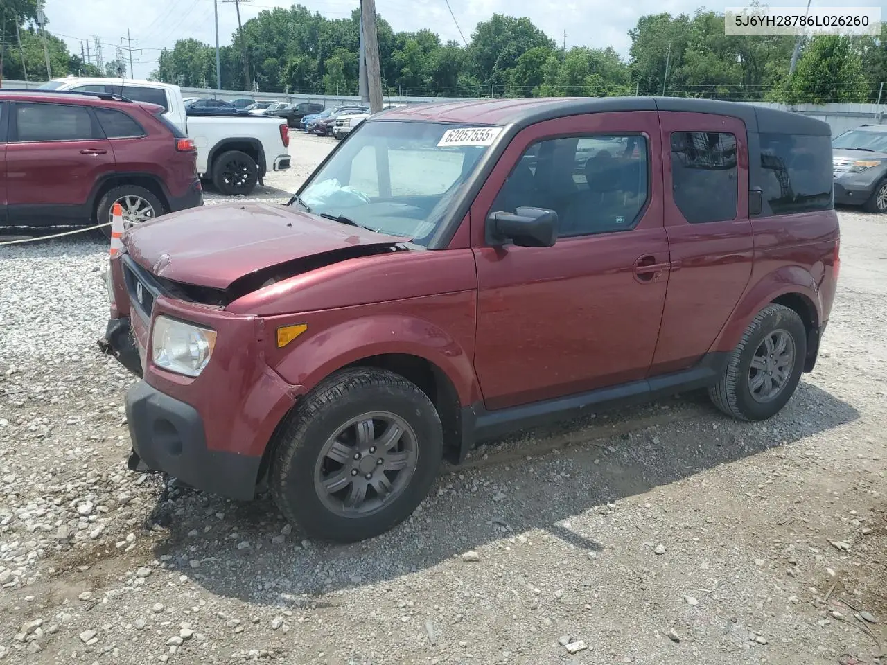 2006 Honda Element Ex VIN: 5J6YH28786L026260 Lot: 62057555