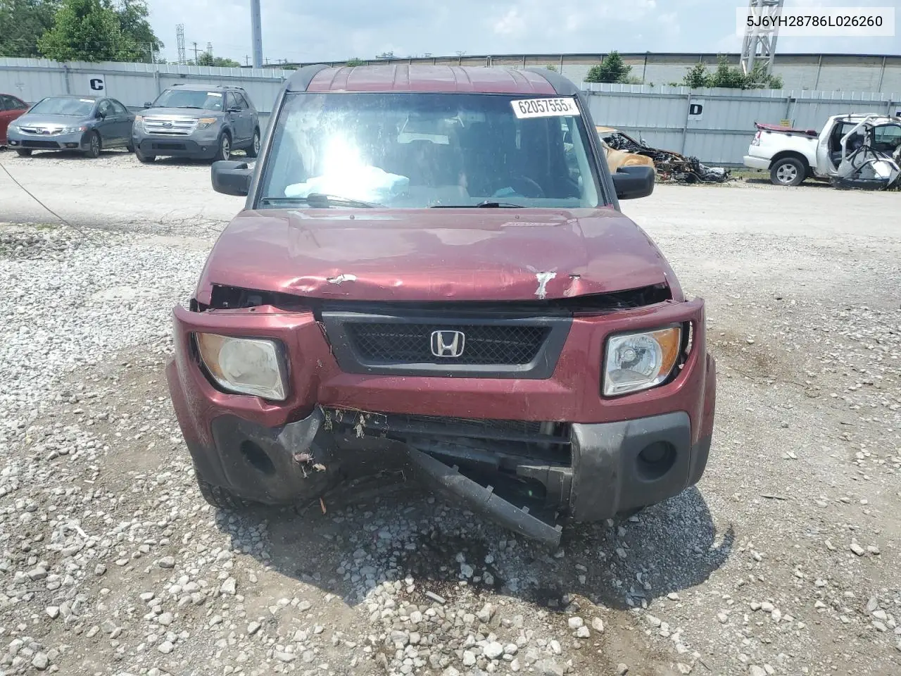 2006 Honda Element Ex VIN: 5J6YH28786L026260 Lot: 62057555