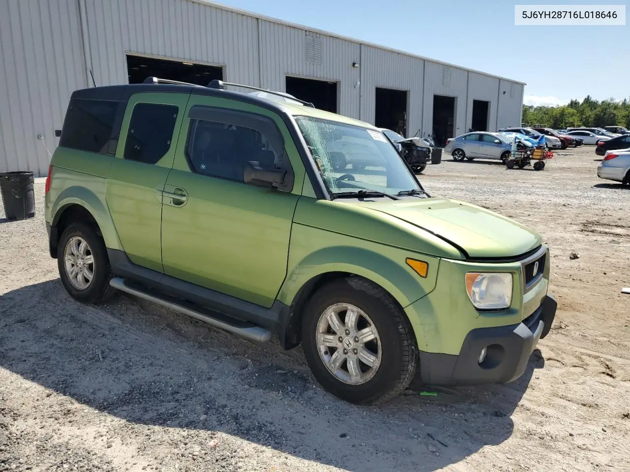 2006 Honda Element Ex VIN: 5J6YH28716L018646 Lot: 62333975