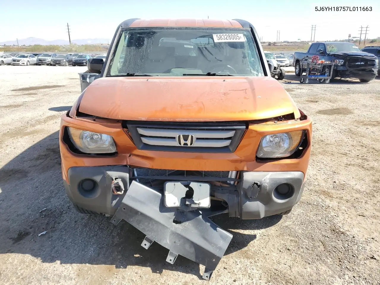 2007 Honda Element Ex VIN: 5J6YH18757L011663 Lot: 58328005