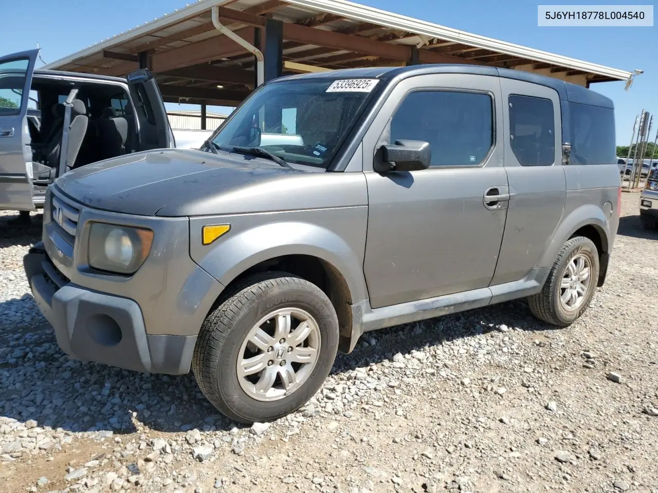 2008 Honda Element Ex VIN: 5J6YH18778L004540 Lot: 53396925
