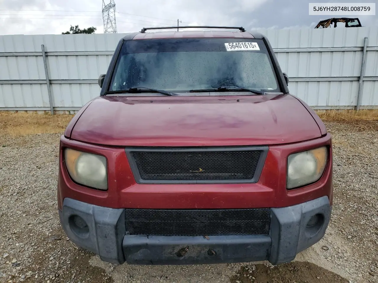 2008 Honda Element Ex VIN: 5J6YH28748L008759 Lot: 56401615