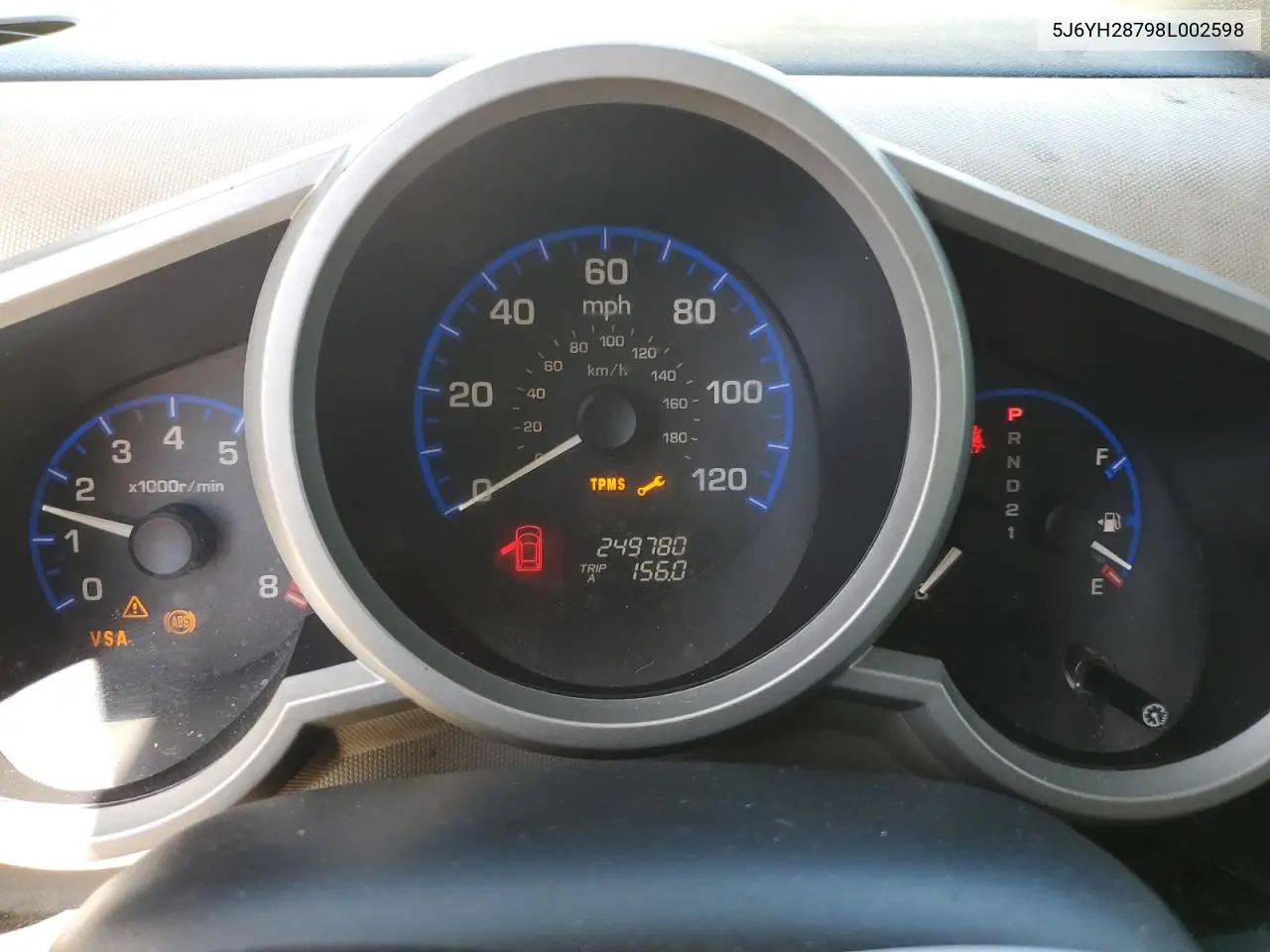 2008 Honda Element Ex VIN: 5J6YH28798L002598 Lot: 56595955