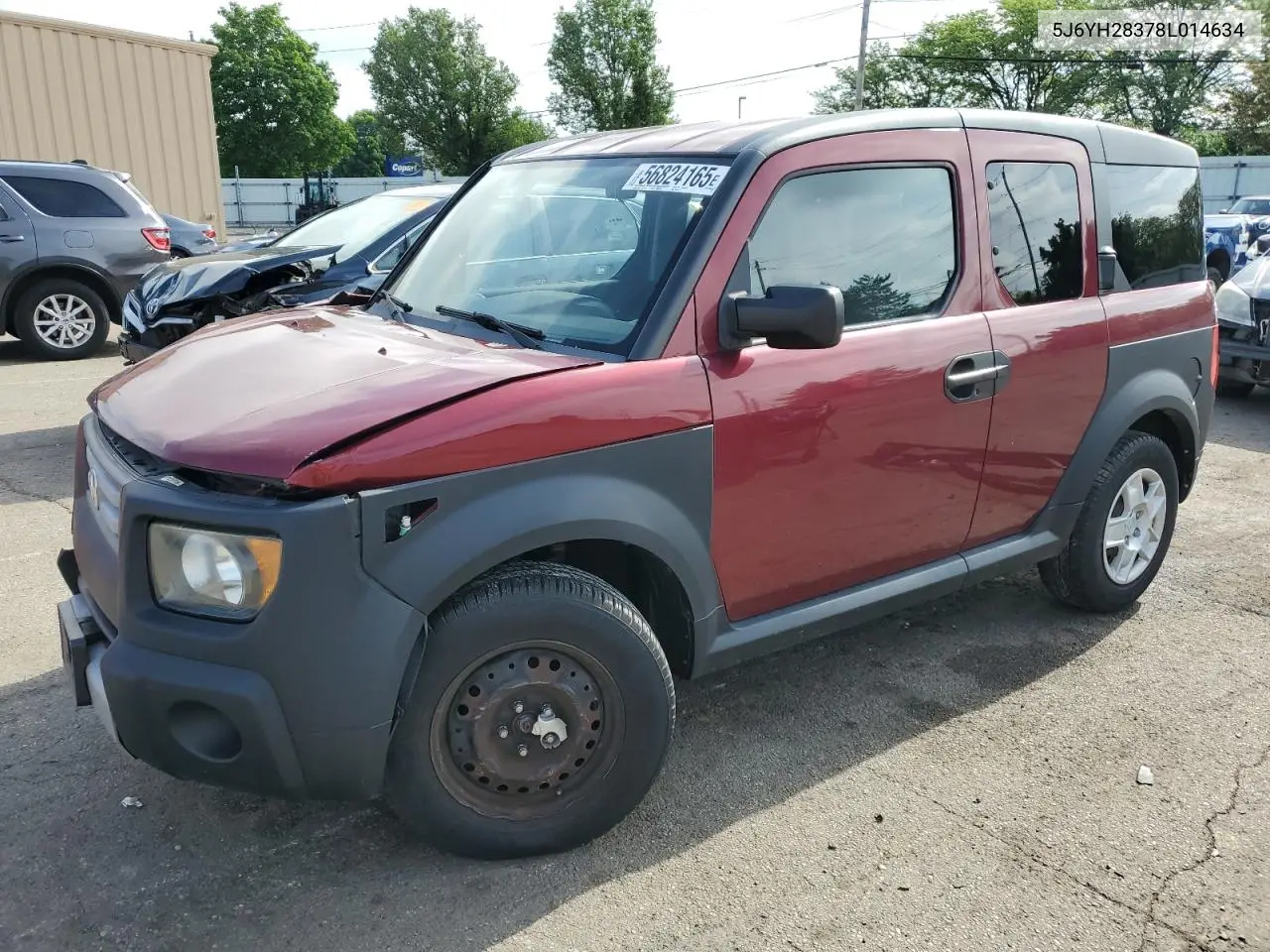 2008 Honda Element Lx VIN: 5J6YH28378L014634 Lot: 56824165