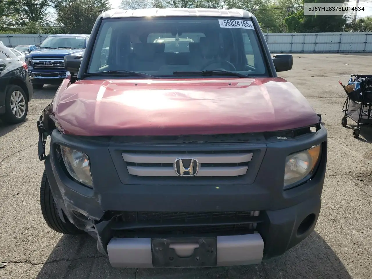 2008 Honda Element Lx VIN: 5J6YH28378L014634 Lot: 56824165
