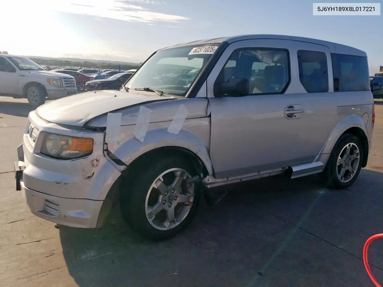 2008 Honda Element Sc VIN: 5J6YH189X8L017221 Lot: 62371025
