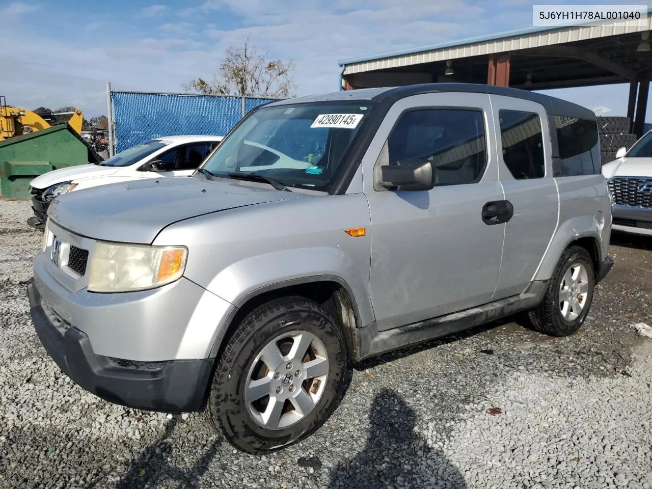 2010 Honda Element Ex VIN: 5J6YH1H78AL001040 Lot: 42990145