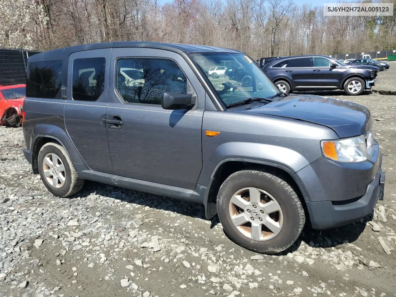 2010 Honda Element Ex VIN: 5J6YH2H72AL005123 Lot: 50206125