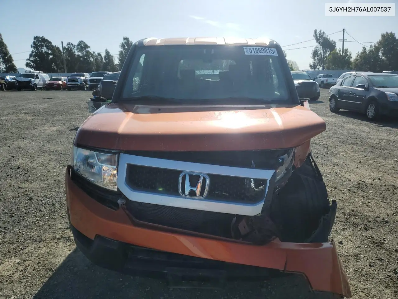 2010 Honda Element Ex VIN: 5J6YH2H76AL007537 Lot: 51869015