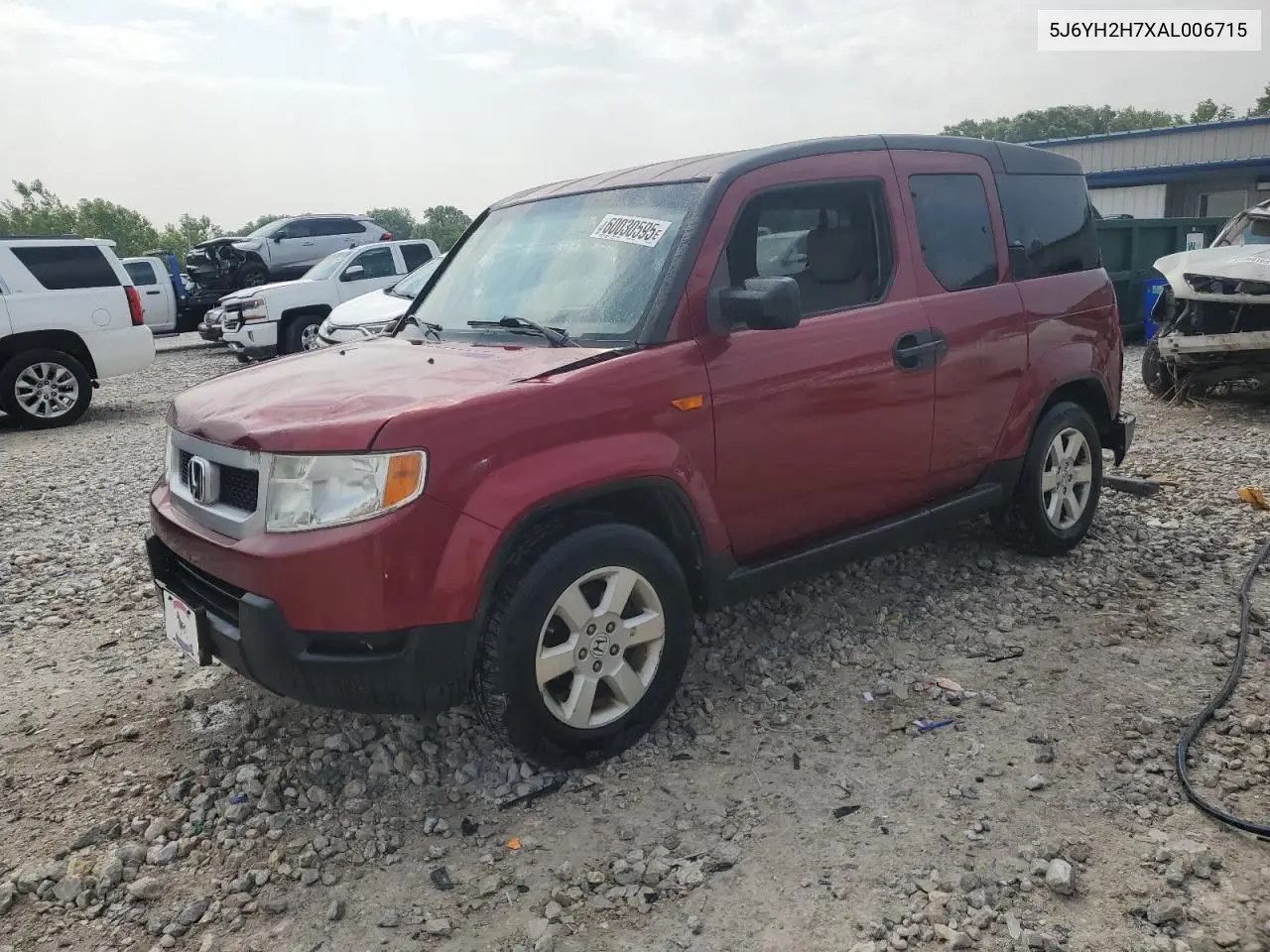 2010 Honda Element Ex VIN: 5J6YH2H7XAL006715 Lot: 60030595