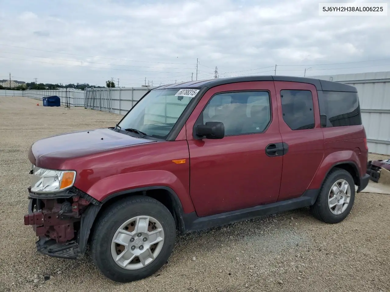 2010 Honda Element Lx VIN: 5J6YH2H38AL006225 Lot: 60788315