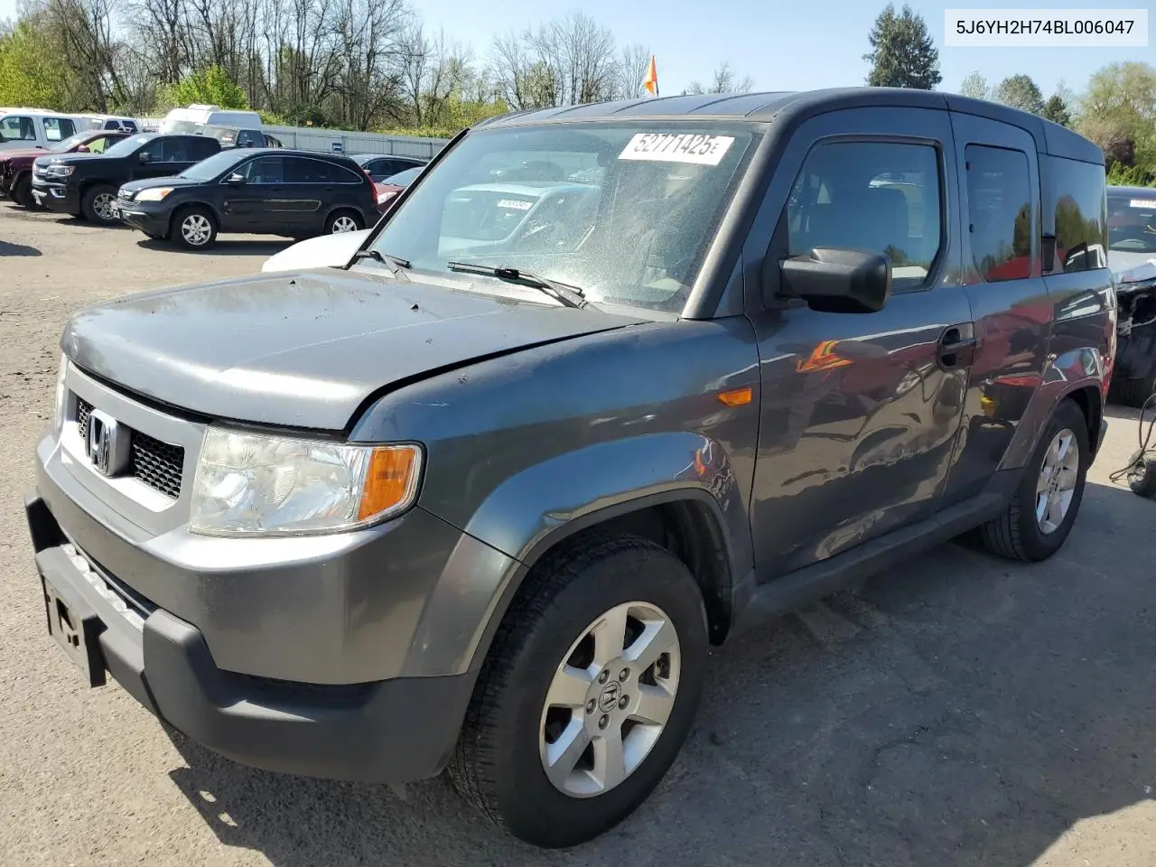 2011 Honda Element Ex VIN: 5J6YH2H74BL006047 Lot: 52771425