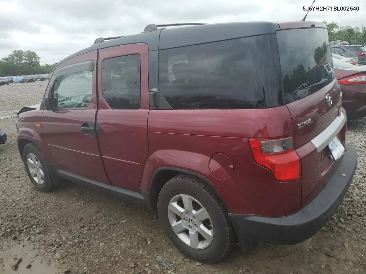 2011 Honda Element Ex VIN: 5J6YH2H71BL002540 Lot: 56776105