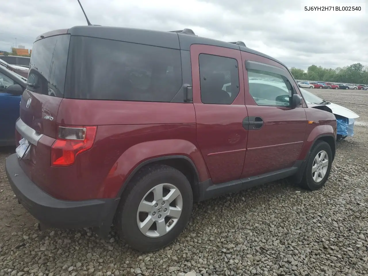 2011 Honda Element Ex VIN: 5J6YH2H71BL002540 Lot: 56776105