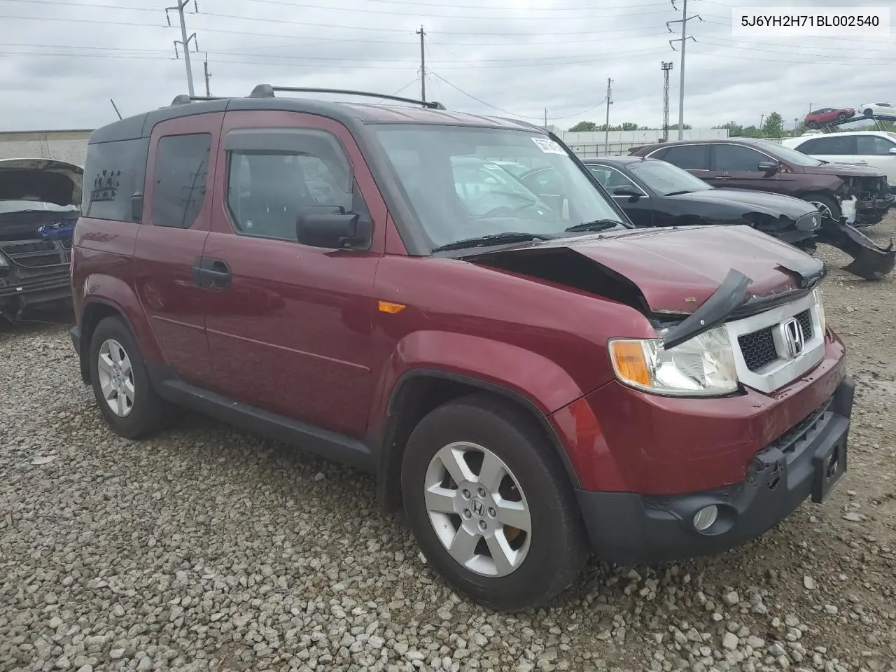 2011 Honda Element Ex VIN: 5J6YH2H71BL002540 Lot: 56776105