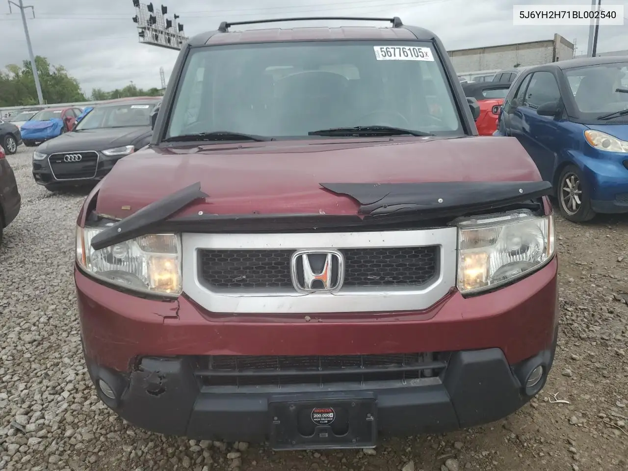 2011 Honda Element Ex VIN: 5J6YH2H71BL002540 Lot: 56776105