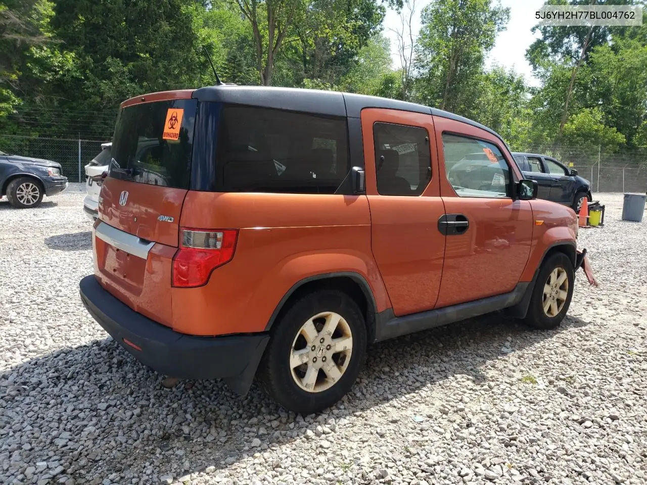 2011 Honda Element Ex VIN: 5J6YH2H77BL004762 Lot: 61906015