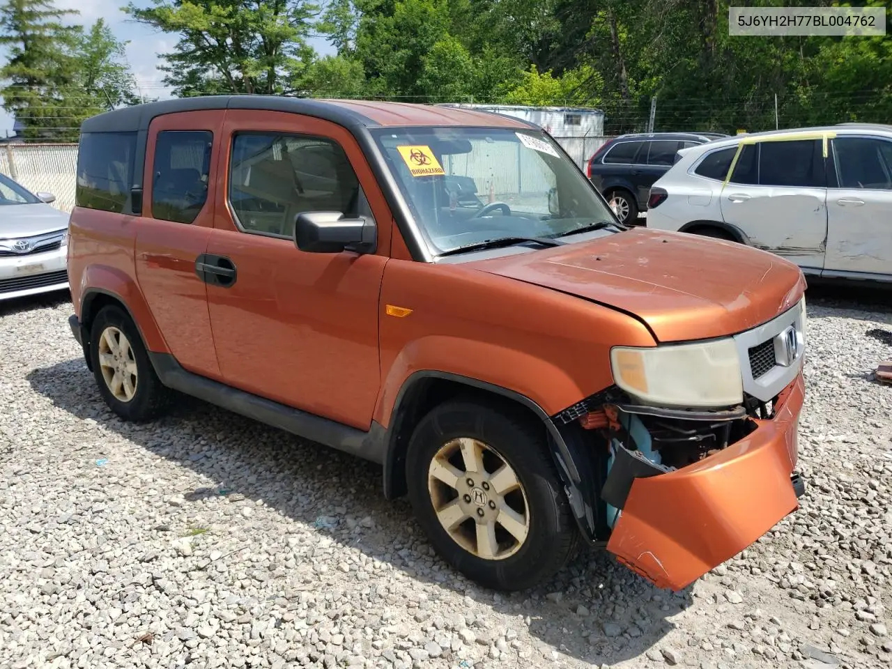 2011 Honda Element Ex VIN: 5J6YH2H77BL004762 Lot: 61906015