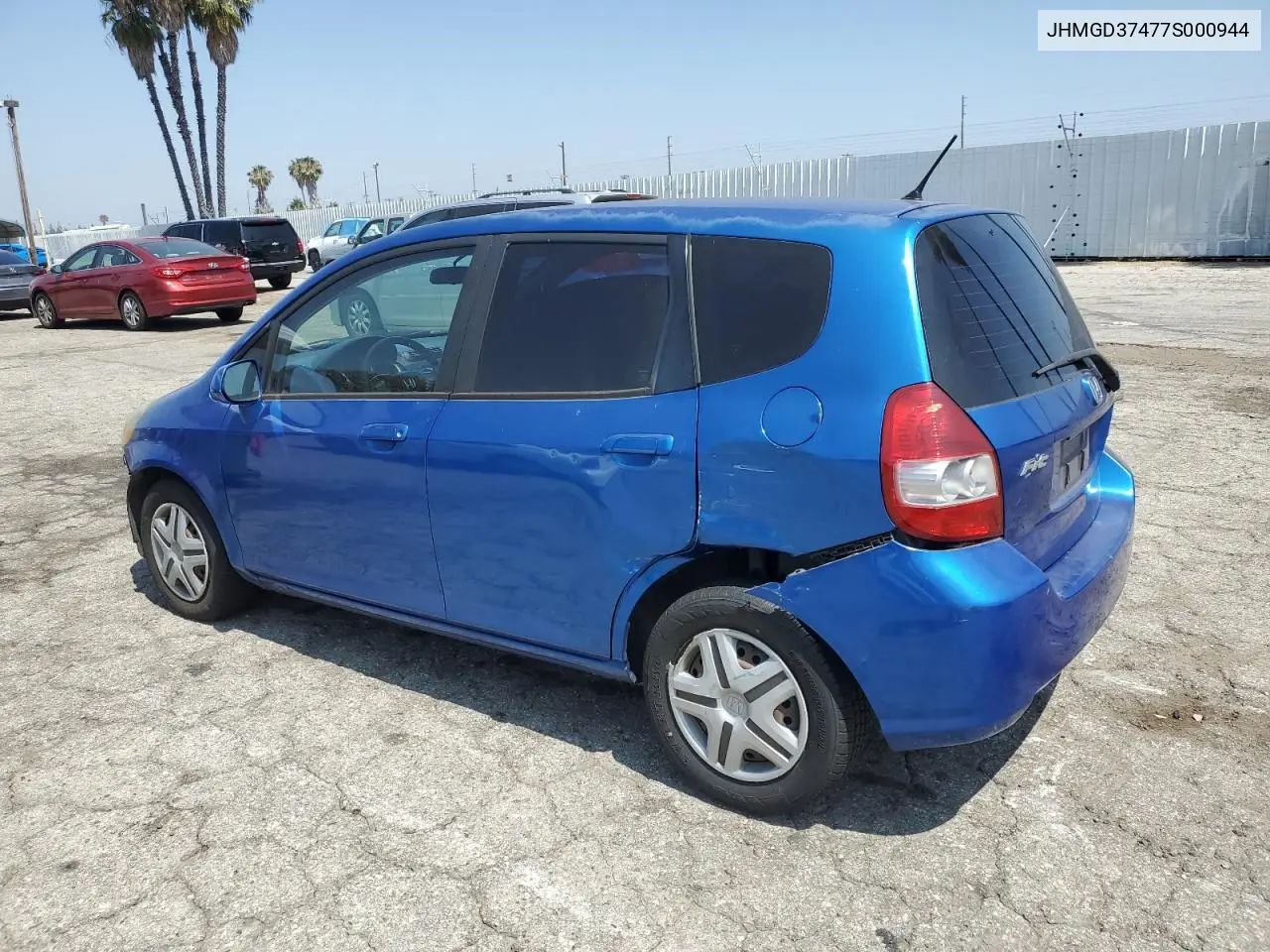 2007 Honda Fit VIN: JHMGD37477S000944 Lot: 62607315