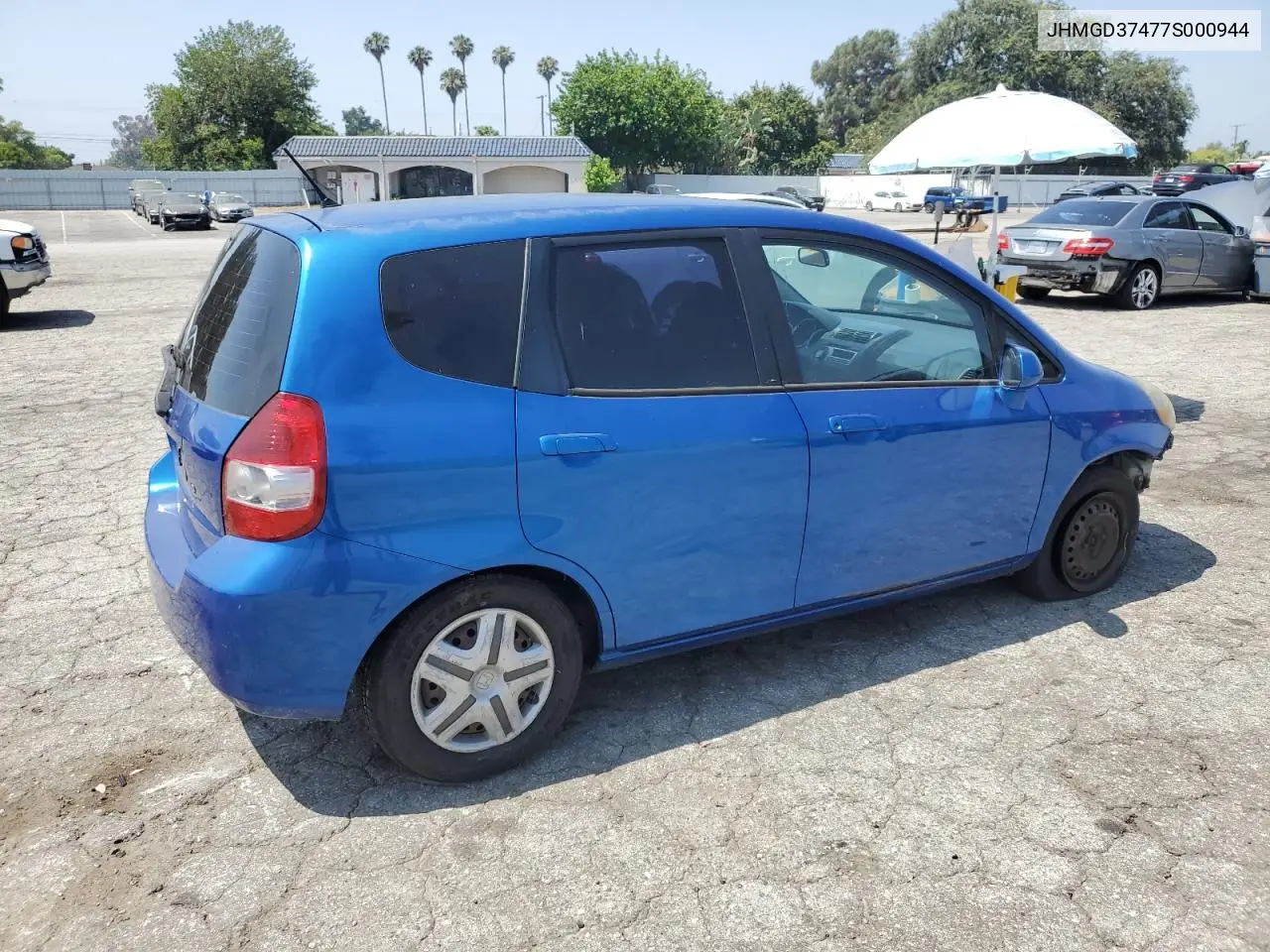 2007 Honda Fit VIN: JHMGD37477S000944 Lot: 62607315